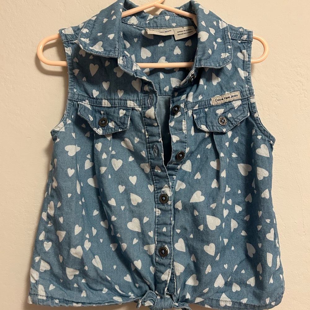 Girls Calvin Klein Jean top